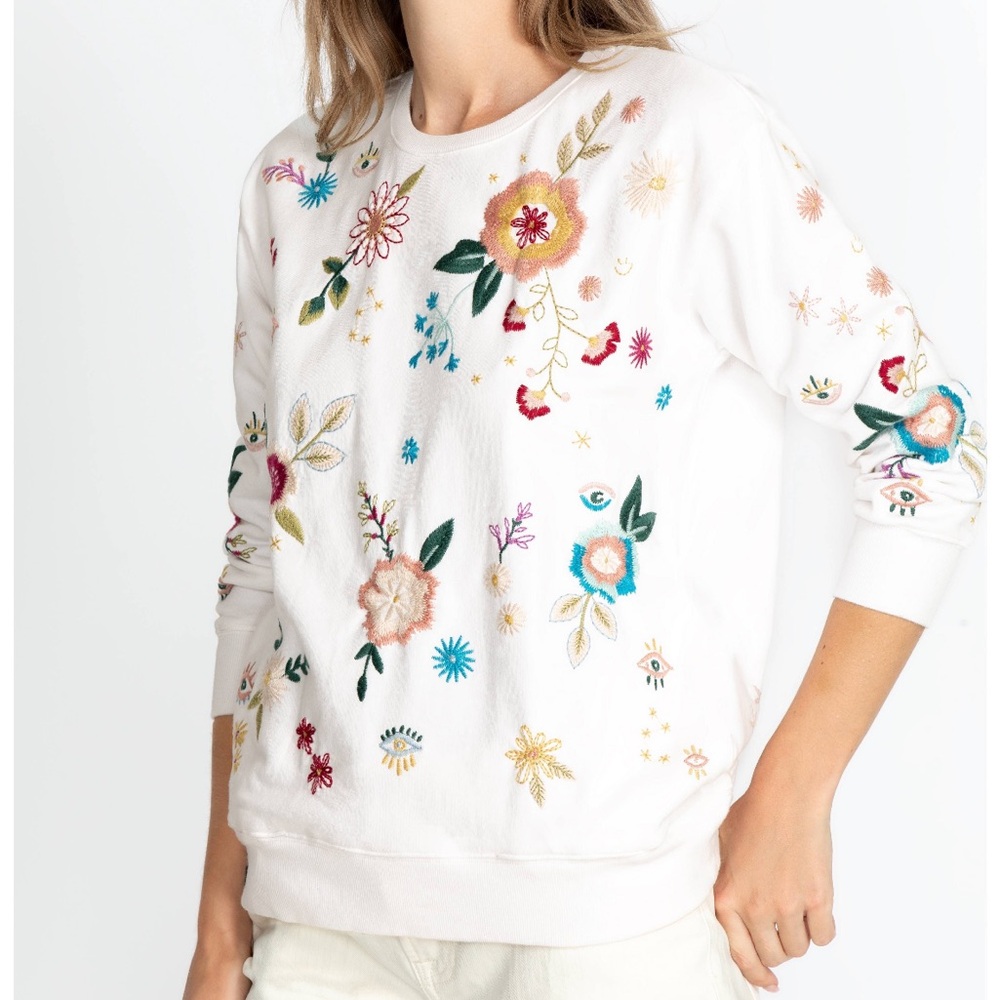 Johnny Was Martine 3/4 Sleeve Sweatshirt